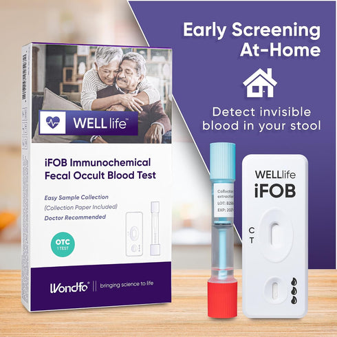 Immunochemical 2 10 WELLlife iFOB Fecal Occult Blood Test, Colorectal Cancer Screening Test Tests FOB Test for Home