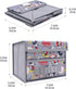 FINEX Foldable Storage Organizer Box for Desk, Gray Mouse with Removable Drawer, Collapsible Design
