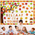 gisgfim Fall Classroom Tree Bulletin Board Set, Motivational Decorations with Leaves Cutouts for School