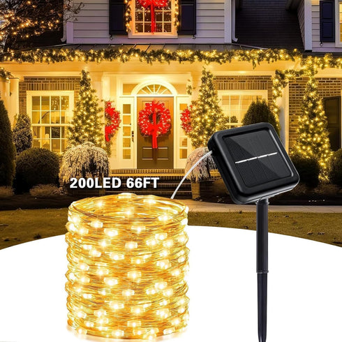 4-Pack 800 264FT 8 SyouHome Solar Fairy Lights Outdoor, LEDs Extra-Long Solar String Lights, Modes Waterproof Twinkle