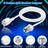 3 Outlet Light Socket Adapter, Convert E26/E27 Bulb Socket to 3 Prong Outlet with Extension Cord, Flexible Light Socket Converter Suitable for Indoor Outdoor Porch Garage Patio Use (White, 1 Pcs) by Feekoon