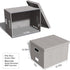 Oterri File Organizer Box, Filing Box with Lid, Portable Hanging File Box for Letter/Legal Storage, Gray