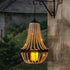 BAYN 27H Hanging Candle Chandelier Outdoor, Battery Operated Clear Acrylic Beaded Chandelier with Flickering Led Candle