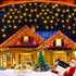 XURISEN 66ft Christmas Lights Decorations Outdoor, 640 LED 8 Modes Curtain Fairy