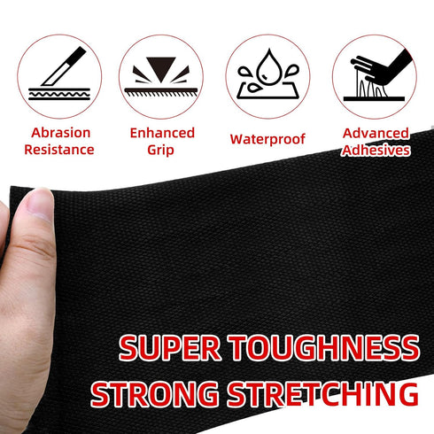 6In 16.4Ft) WELSTIK Rubber Grip Tape, Ultra Strong Waterproof Anti Slip Tape with Textured Adhesive for DIY Tools