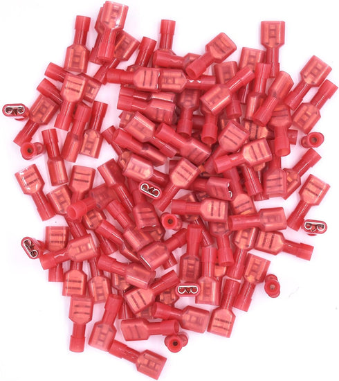 100pcs Fully Insulated Wire Crimp Terminal Nylon Quick Connectors Spade (Female)