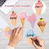 wonmon 40PCS Summer Summer Ice Cream Cutouts for Bulletin Board Decoration, Ice Cream Paper Cut-Outs Nameplates
