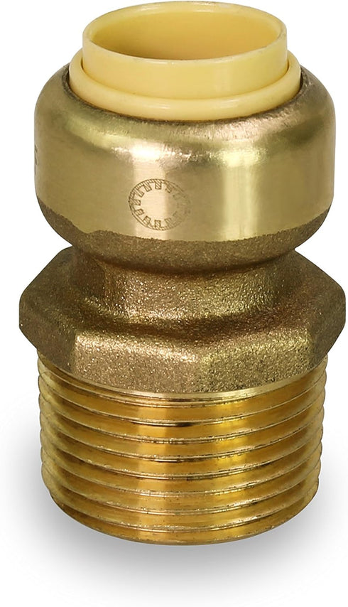Everflow Supplies Pushlock UPMC134 - 1 Inch x 3/4 Inch Long Push X Male Adapter for PEX, CPVC & Copper