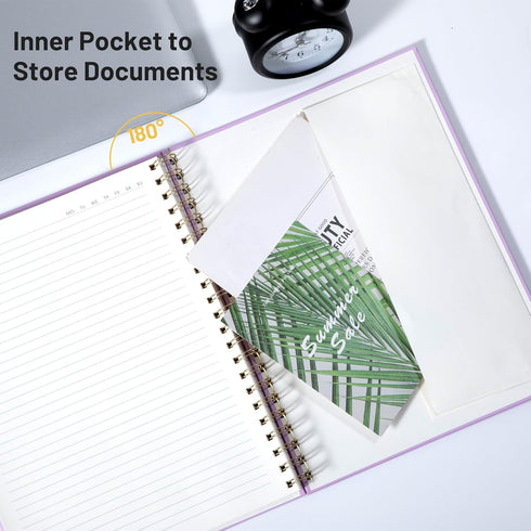 Yoment Spiral Notebook, 8.5 x 11 A4 Hardcover, College Ruled Journal, 100 GSM Paper for School and Office