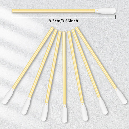 Chinco 200 Pieces Foam Swab Sponge Tips, Foam Stick for Inkjet Printer Print Head, Camera Optical Equipment (Yellow)