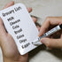 Imagine2Master 60 Blank Dry Erase Index Cards (3” X 5”) with 2 Dry Erase Markers - Glossy Laminated Finish