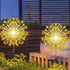 Set of 2 Outdoor Solar Decorative Lights with 210 LEDs, Waterproof Firework Lights for Garden and Pathway