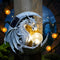 memeyou Dragon Tree Hugger Solar Magic Orb Garden Statue Dragon Solar LED Lights
