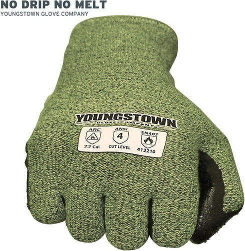 Youngstown Glove Company Unisex Adult Cut Resistant Safety Gloves, Multicolored, Large US, Green
