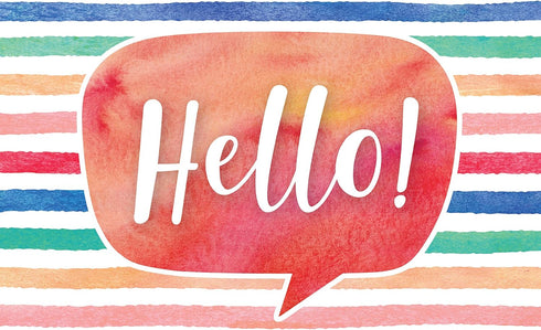 Watercolor Hello Postcards