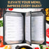 6 Pack 4 8.5" 11" View Menu Holder Menu Covers x | Restaurant Menu Covers Diploma Cover Black Leather Menu Sleeves Book