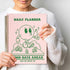 To Do List Planner Notebook - Cute Pink Green Retro A4 8.5x11 Large Hardcover Spiral Schedule Notebook