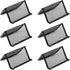 Black Metal Mesh Business Card Holder, Desk Organizer for Office with 50 Name Card Capacity