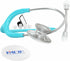 MDF Instruments Acoustica Lightweight Stethoscope, Adult, Dual Head, Pastel Blue Tube, Silver Chestpiece-Headset