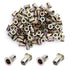 MroMax 100Pcs M6 Carbon Steel Rivet Nuts Flat Head Threaded Insert Nutsert Zinc Plated Finish for Automotive
