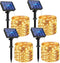 btfarm 4 Pack Solar String Lights Outdoor - Total 132FT 320LED Solar