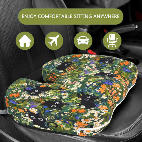 Tailbone Memory Foam Relief Cushion for Office Chairs - Sciatica Support