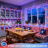 250 4th 91.5ft 8 JMEXSUSS LED Red White and Blue Lights for of July Decorations - Connectable Patriotic Lights Outdoor