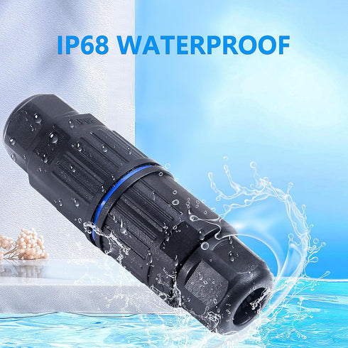 5PCS IP68 Waterproof Junction Box, Outdoor 3 Way Electrical Cable Connector, Replaceable Lever Wire Connectors for AWG 28-12, Quick Screwless Installation
