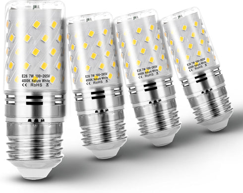 Heifymi E26 60 watt Replacement Led Candelabra Bulbs, E26 7W Led Candle