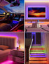 5V Light,9.84ft/3m MIWISE USB RGB COB LED Strip Tape Lights,RF & App Control,Music Sync,Ultra Bright Color Changing