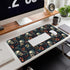 Desk Mat, Skulls with Flowers Large Gaming Mouse Pad XXL, Skull Floral Extended Computer Keyboard Mouse Pad