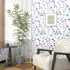 17.5" 393", Laatse Purple Leaf Wallpaper Peel and Stick, Blue Eucalyptus Contact Paper x Modern Botanical Wall Paper