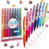Glitter Gel Smens, Patented Gourmet Scented Colored Glitter Gel Ink Pens, Medium Point, 8 Count