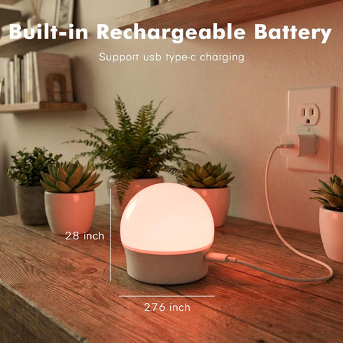 Kandicyar Bulbs, E26 Bulb DimmableTimer, (Pack 2) Rechargeable Battery Operated Light Socket (Magnetic Detachable)