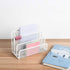 VANRA Metal Letter Tray, White - Letter Rack with 3 Compartments, Desk Organizer for School and Office
