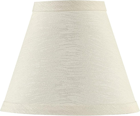 Aspen Creative 32127-2 Set (2 Pack), 6" (3" 6" 5") Small Hardback Empire Shape Chandelier Clip-On Lamp Shade