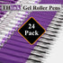 THINK2MASTER Retractable Gel Pens, 24 Pens - Purple Ink, Fine Point (0.5mm) Rollerball Pens with Comfort Grip
