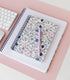 Steel Mill & Co Cute Floral Mini Spiral Notebook, 8.25" x 6.25" Journal with Durable Hardcover, 160 Lined Pages, Purple