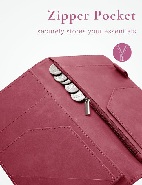 Mymazn Server Book with Zipper and Magnetic Pocket, Cute Waitress Book Server Booklet, Serving Book Fits Server Apron
