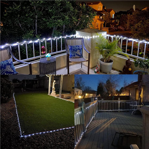 Solar Rope Lights Outdoor, 16.5 Ft 50 LED Waterproof Copper Wire Fairy Lights for Garden, Christmas Party (Cool White)
