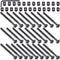 Mardatt M6 x 80mm 50PCS Black Zinc Plated Hex Socket Cap Bolts Crib