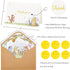50 Pack Crisky Cute Bear Thank You Cards Blank Inside with Envelopes and Stickers for Birthdays, Baby Showers
