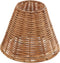 Aspen Creative 51003 Empire Clip-On Chandelier Lamp Shade, Natural Rattan, 3" Top x 6"