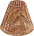 Aspen Creative 51003 Empire Clip-On Chandelier Lamp Shade, Natural Rattan, 3" Top x 6"