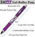THINK2MASTER Retractable Gel Pens, 24 Pens - Purple Ink, Fine Point (0.5mm) Rollerball Pens with Comfort Grip