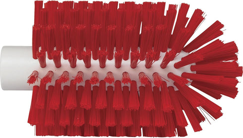 Vikan 5380-90-4 Stiff Tube Brush - Polyester, 3-1/2" x 6-1/4" OAL, Red