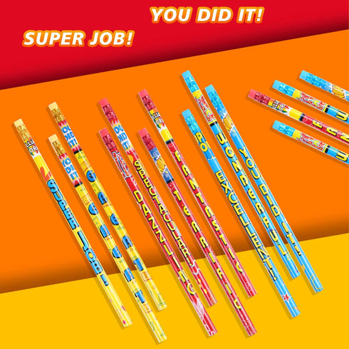 Kolewo4ever Inspirational Pencils, 100 Pieces with 10 Designs, Words of Encouragement for School Office
