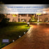 SH-RuiDu 10 Solar Pathway Ground Lights LED Solar String Ground Lights Solar Powered Inground Lights for Garden Lawn