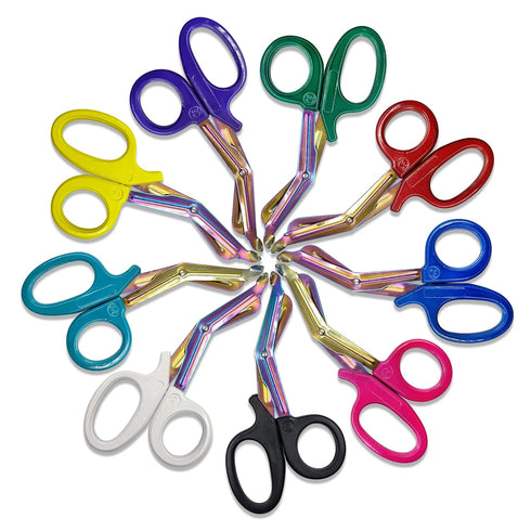 Artzone EMT Shears - 7.25" Stainless Steel with Multi Color Rainbow Titanium Coating by Cynamed