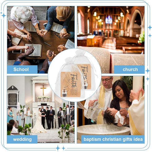 Acewen 36 Sets Set Mustard Seed Faith Bottle Mustard Seed Gift Bulk Have a Little Faith Card Christian Gifts Christian